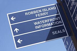 South Africa, Cape Town, Victoria And Albert Waterfront Sign