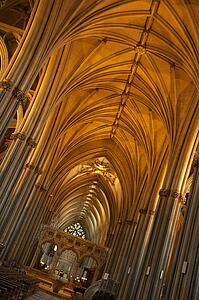 Interior Of Bristol Cathedral, UK