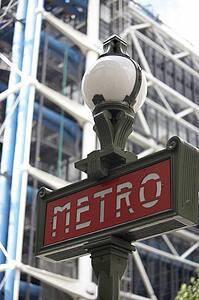 France, Paris, Entrance To Metro Station