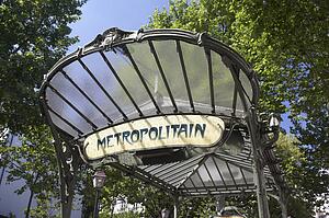 France, Paris, Entrance To Metro Station