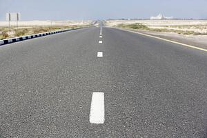 Desert Road In Dubai, UAE