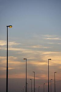 Street Lights At Dusk