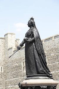 Statue Of Queen Victoria Outside Windsor Castle