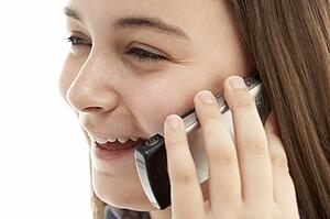 Young Girl Talking On Mobile Phone