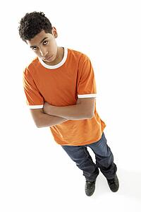 Full Length Portrait Of Young Boy