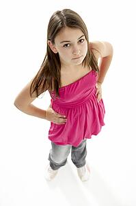 Full Length Portrait Of Young Girl