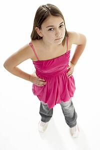 Full Length Portrait Of Young Girl