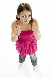 Full Length Portrait Of Young Girl