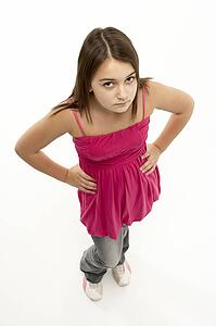 Full Length Portrait Of Young Girl