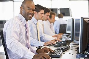 Stock Traders At Work