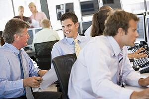 Stock Traders At Work