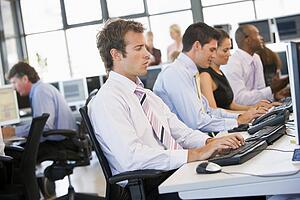 Stock Traders At Work