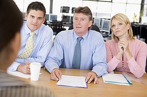 Stock Traders Conducting Interview