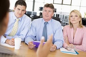 Stock Traders Conducting Interview
