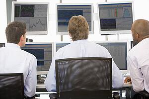 Stock Traders Viewing Monitors