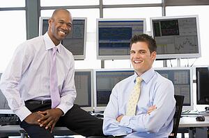 Portrait Of Two Stock Traders