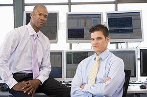 Portrait Of Two Stock Traders