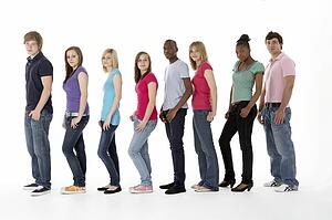 Group Of Teenage Friends In Studio