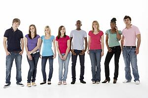 Group Of Teenage Friends In Studio