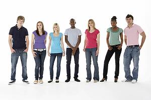 Group Of Teenage Friends In Studio