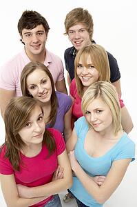 Group Of Teenage Friends In Studio
