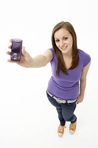 Teenage Girl With Mobile Phone