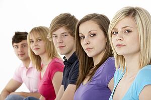 Group Of Teenage Friends In Studio