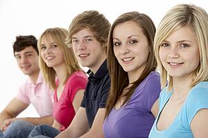 Group Of Teenage Friends In Studio
