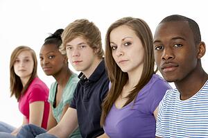 Group Of Teenage Friends In Studio