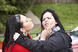 Two Young Women Fighting
