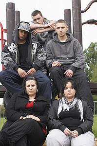 Group Of Young People In Playground