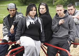Group Of Young People In Playground