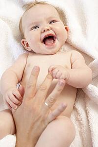 Mother Drying Baby After Bath