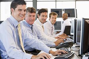 Stock Traders At Work