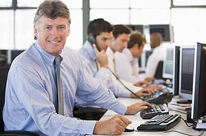 Stock Traders At Work