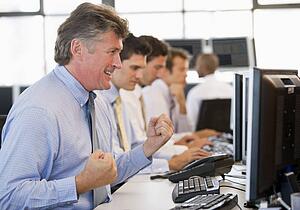 Stock Traders At Work