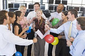 Stock Traders Celebrating In The Office