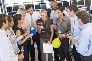Stock Traders Celebrating In The Office