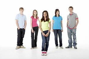 Group of Teenage Friends in Studio 