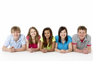 Group of Teenage Friends in Studio 