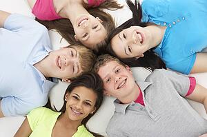 Group of Teenage Friends in Studio 