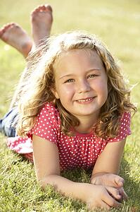 Portrait of young girl in countryside
