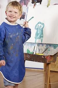 Young Boy Painting