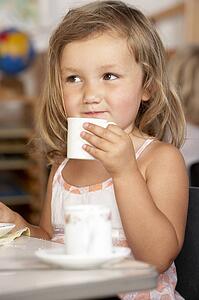 Young Boy Having Tea at Montessori/Pre-School