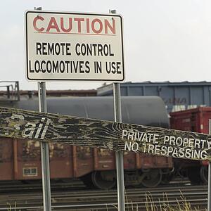 Signs at the Winnipeg Railway, Winnipeg, Manitoba, Canada