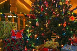 Christmas tree and gifts