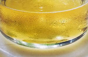 Condensation on glass of beer