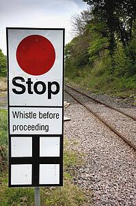 Stop sign; North Yorkshire, England