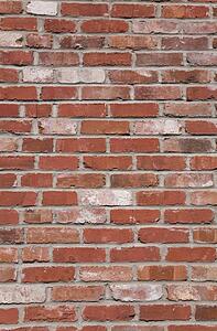 Close-up of a uneven colored brick wall