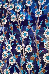 Iznik Ceramic tiles from Turkey, Montreal Botanical Garden, Quebec, Canada